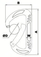 HouSon lock carabiner Aluminum carabiner combination carabiner lock
