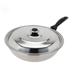 201 Stainless Steel Pan with Lid for Cooking