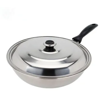 201 Stainless Steel Pan with Lid for Cooking