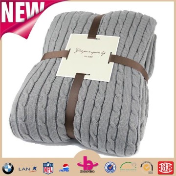 soft feel 100% polyester Eco-friendly high quality low price crochet knitted baby blankets