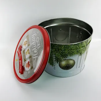 2018 Hot Sale Round Popcorn Storage Tin Can
