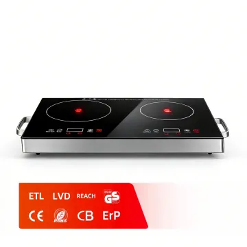 Whole Glass Design Double Hotplate Infrared Cooker