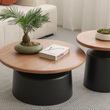 Cream Style Simple Iron Round Couchtisch für kleine Wohnzimmer