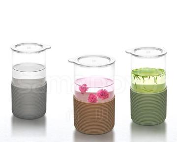 Samadoyo clear glass tea cups for loose tea/black tea/green tea