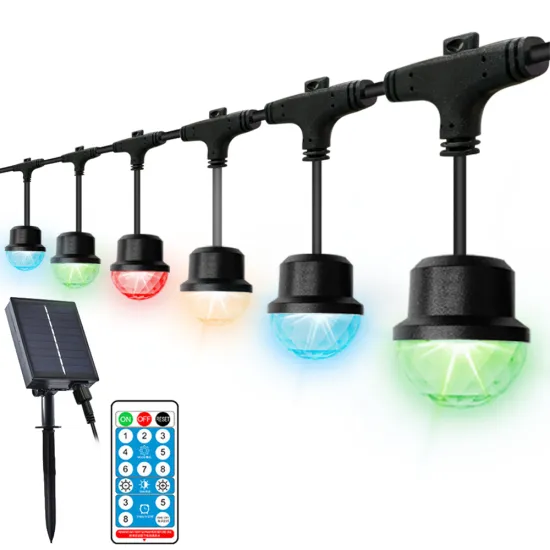 Solar String Lights Outdoor Waterproof RGB Dimmable LED Garland for Halloween, Christmas, and Holiday Lighting