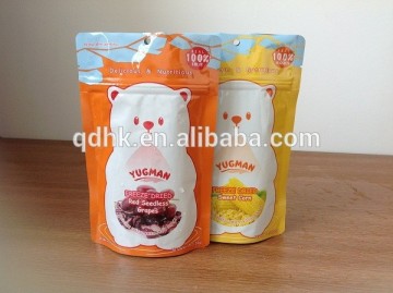 Custom plastic packing bag for dried fruit/food plastic bag