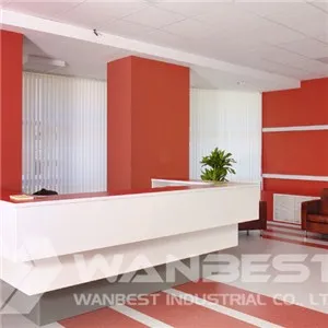 Hanex White Reception Desk