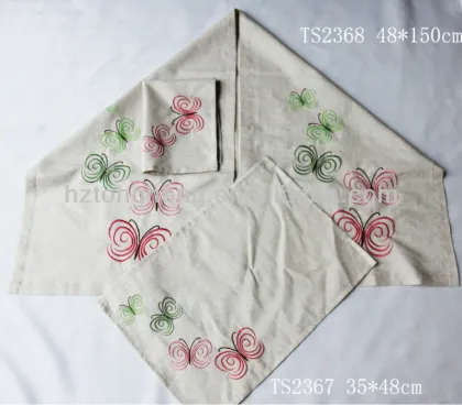 Flower Embroidery Table Placemats