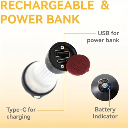 USB Charging Outdoor Emergency Flashlight LED Lighting