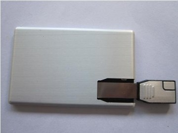 Carta di credito personalizzata alluminio più economico portatile USB