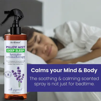 Lavender Oil Pillow Spray: Natural Organic Essential Oil for Relax, Calm, and Deep Sleep