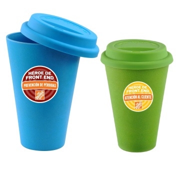 Biodegradable Reusable Coffee Cup with Custom Printing, Lid, and Eco-Friendly Design for Promotions