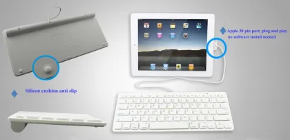 MFI Certificated Wired Keyboard For iPad Pro For Apple iPhone 6s Plus USB Wired Keyboard MFI Certificated