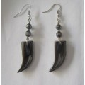 Hematite Sword Earring