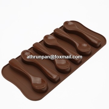wholesale diy chocolate silicone moulds Spoon shape