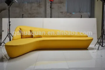 2016 new style moderen fabric sofa moon shaped fabric sofa