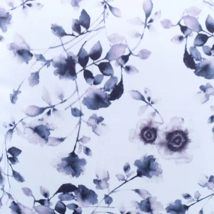 Purple floral printed cushion pillow