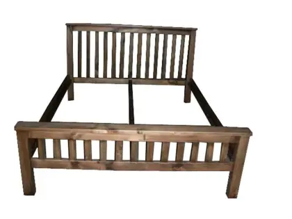Bed/Pine Wood Bed/Rustic Pine Bed/Wooden Bedroom Furniture