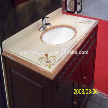 multi color marble vanity top,water jet marble vanity top