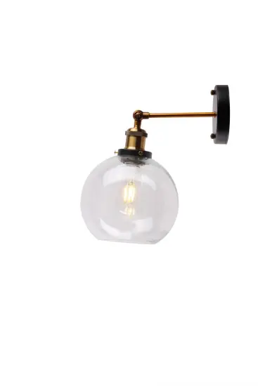 Minimalist bedside glass wall lamp