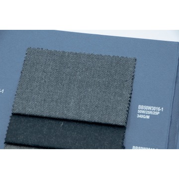 Charcoal Plain 50% Wool Fabric
