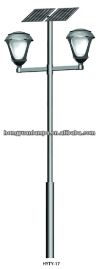 HY 3.5m solar garden light pole(poste de luz jardin,Garten Lichtmast) HDG with painting with single arm for 40W led garden light