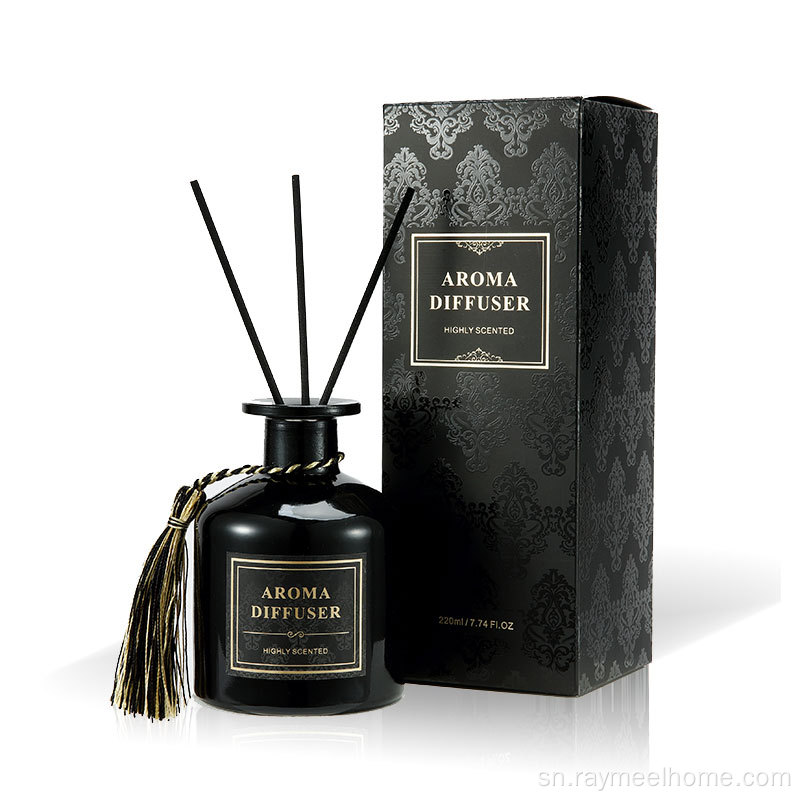 220ml Black bottle yakasimba kunhuhwirira kwetsika diffuser