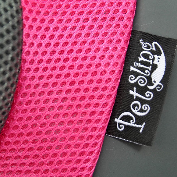 Rosa Stor PVC och Mesh Pet Sling