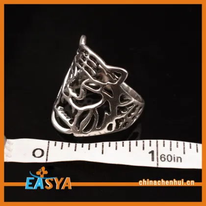 Alibaba Hot Sell Tiger Ring Silver For Men