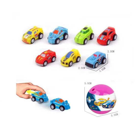 Affordable Variety Pack: DollarToy Cheap Toy Pull-Back Cars, Mini Stickers, and Cute Small Plastic Vehicles - 36 Pieces Perfect for Children's Play