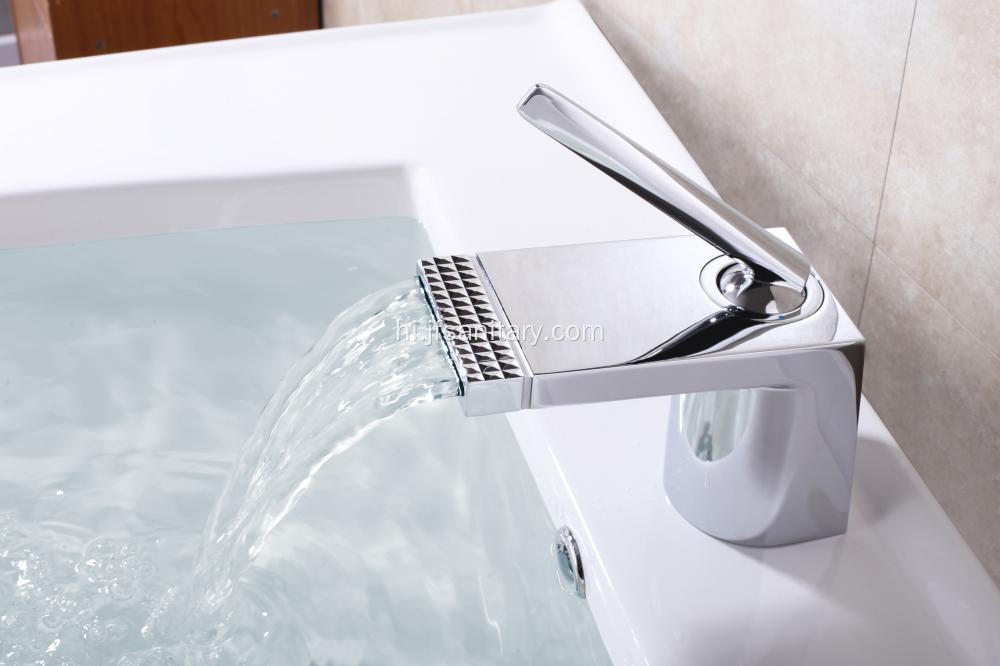 झरना बेसिन faucets क्रोम पीतल और कांच