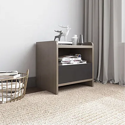 Modern Wooden Grey Bedside Table Nightstand" could be simplified to "Modern Grey Wooden Nightstand" for a search engine title. However, if we need to keep it close to the original, "Modern Wooden Grey Bedside Table Nightstand" itself works well as a clear