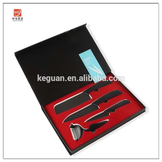 TC-26 high quality TPR handle exquisiteceramic knife set with gift box