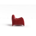 Sillón de tela de terciopelo rojo sillón salón