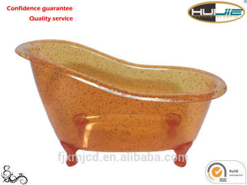 Plastic mini bathtub as gift - BC-0001(Transparent Orange Color Glitter Powder)