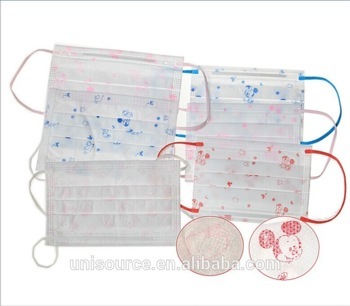 Non woven printed disposable adult and kids face mask