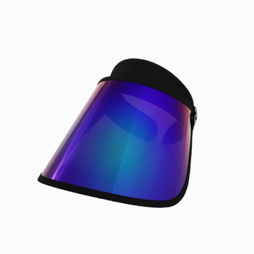 Blue rainbow women beach face shield visor hat