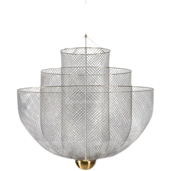 Custom Indoor Metal Mesh Chandelier Pendant Light