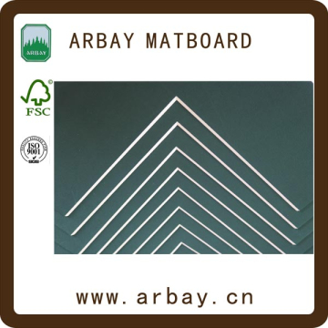 Huizhou arbay full sheet 32x40 acid free white core white color precut uncut die cut matt board matboard