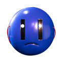 Blue Frowny Face بازی Cosplay Mask