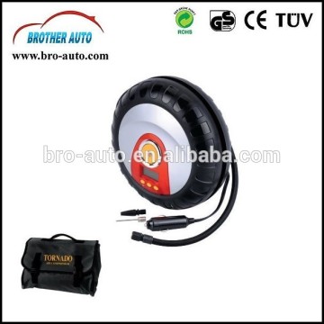 High quality DC12V/24V DOUBLE CYLINDER tyre shape custom car air compressor