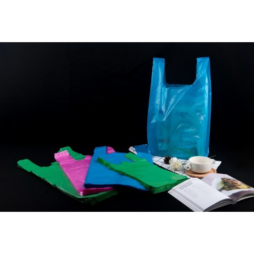 Promotional Poly Plastic T Shirt Bag Foldable Shopping Bag