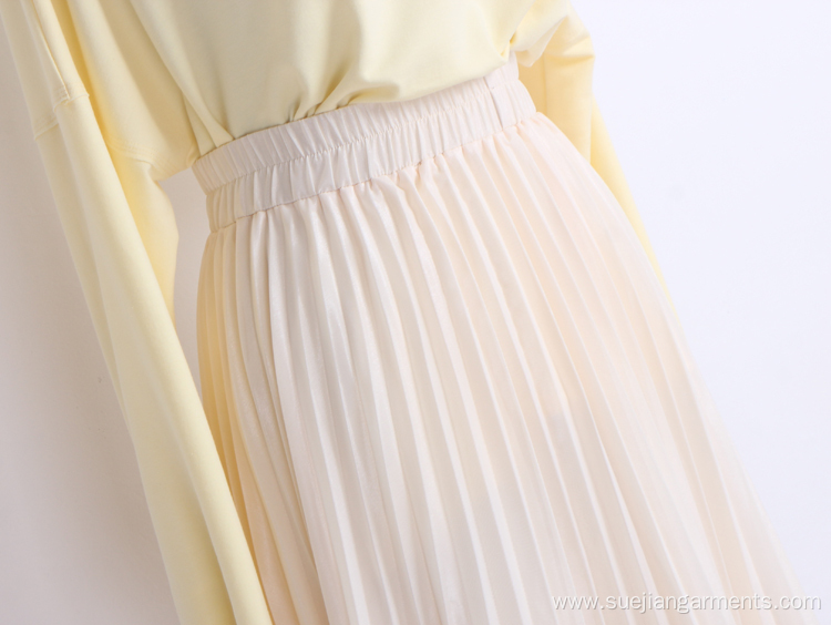 Skirt Casual Dresses High Waist Pleated Skirt