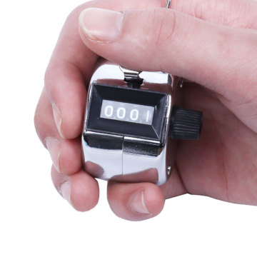 4 Digits Mechanical Counter 0-9999 Hand Tally Counter Clicker Mini Finger Clicker Handheld Manual Quantity Counting Tool