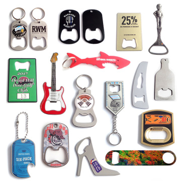 Custom Logo Stainless Steel Metal Card Shape Keychain Beer Bottle Opener OEM Manufacturer