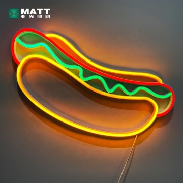 Hot Dog Neon Sign Led Wall Hiasan untuk Dapur dan Kedai