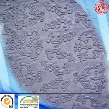 2014 new fashion polyester knitted velvet fabric 3d embossed for cushion