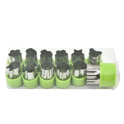 Stainless Steel Animal Shape Cookie Cutter Set - 12pcs Bakeware Tools