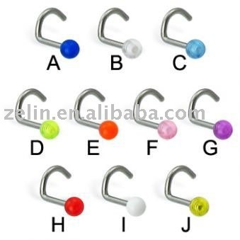 Beatiful 316L stainless steel nose nail & studs body jewelry
