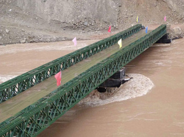 Steel Grade Metal Structure Temporary Bailey Bridge